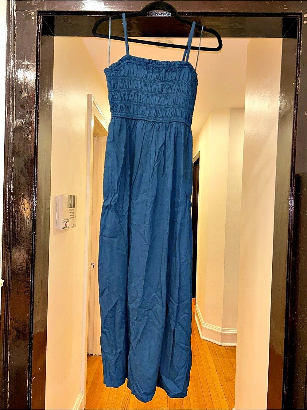 Old Navy Airy Smocked Maxi Dress Blue Small
